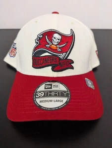 Tampa Bay Buccaneers Hat New Era 39thirty NFL Football Red White Flex Cap M/L - Picture 1 of 5