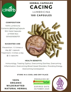 [idHerb] Herbal CAPSULES Lumbricina Cacing Natural Organic Herbs - Picture 1 of 5