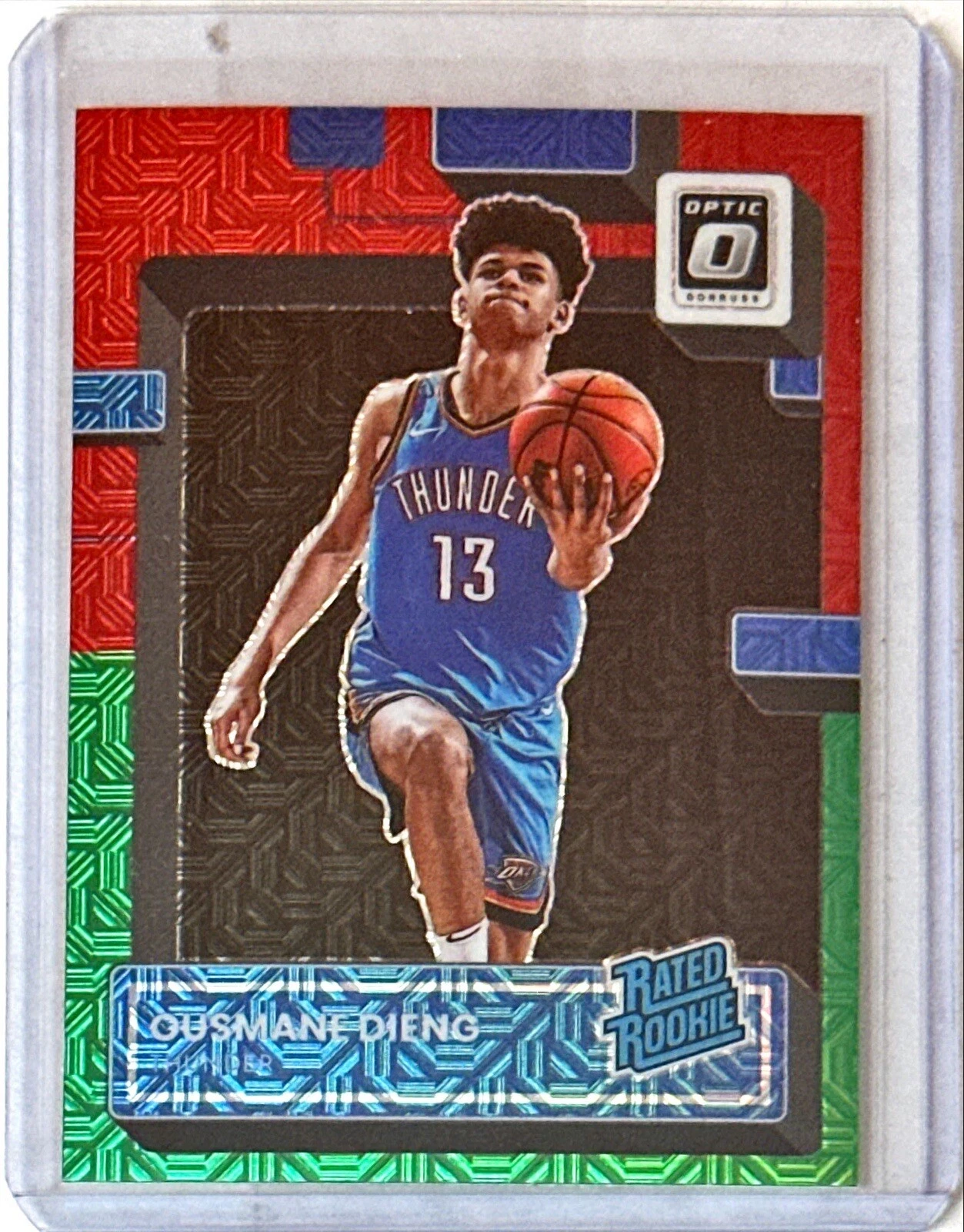 Ousmane Dieng 2022-23 Donruss Optic Rated Rookie Choice Red & Green Prizm #220