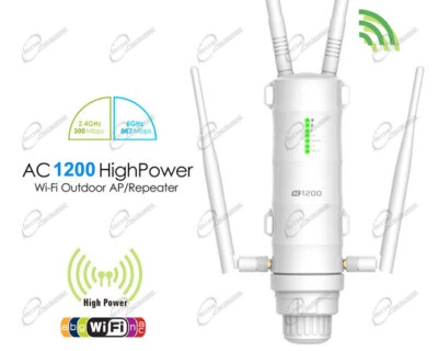 Amplificatore Ripetitore Wi-Fi AC1200 Range Extender Wireless da esterno - Immagine 1 di 4