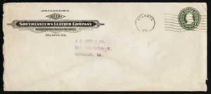 US 1917 #U420 - 1c Green #10 Stamped Envelope Cover SELCO SE Leather Co Used - Picture 1 of 2