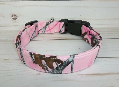 Hot розовый охоты камуфляж ткани Терри собаки воротник ручной работы регулируемый девочка - Изображение 1 из 4