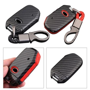 Fit Kia Sorento Sportage Stinger Carbon Silicone Car Remote Key Cover Case - Picture 1 of 12
