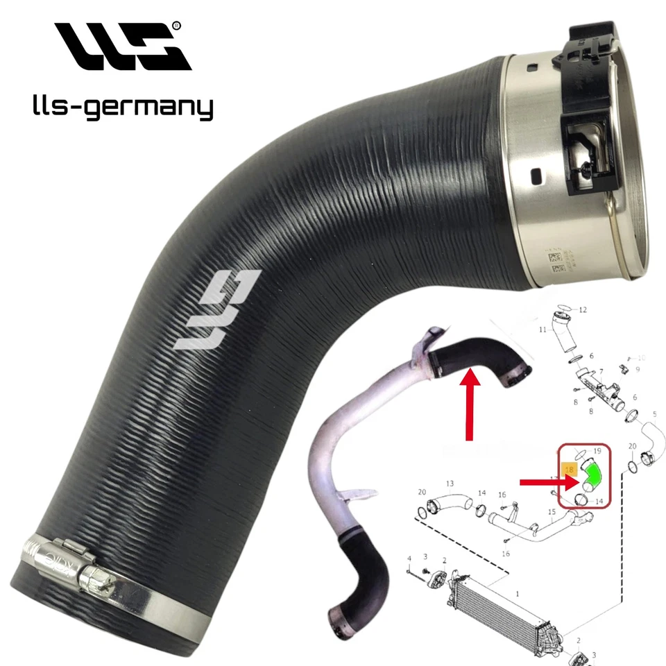 Ladeluftschlauch für VOLVO S60 S80 S90 V60 V70 V90 XC60 XC90 2.0 D4,D5 32222268 - Bild 1 von 4