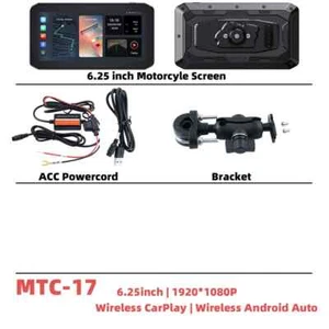 Wireless CarPlay Moto Android Auto 6,25" tragbares digitales Motorrad Armaturenbrett - Bild 1 von 27