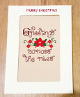 Handmade Cross Stitch Christmas Card