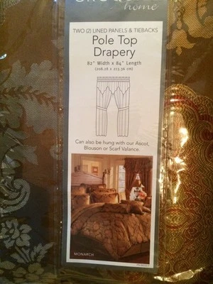 Painéis forrados de cortina Croscill Home Fashions MONARCH 82 x 84 polegadas (2) - Imagem 1 de 4