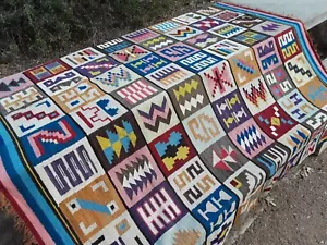 Vintage Inca Peru Calendar (?) Blanket 78" x 65" - Picture 1 of 24