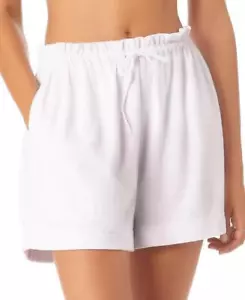 MSRP $58 Anne Cole Solid Easy Terry Shorts White Size Large DEFECT - Picture 1 of 3