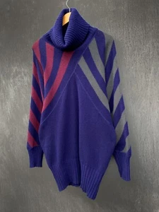 Jil Sander vintage wool striped turtleneck sweater size 40 - Picture 1 of 4