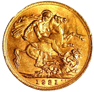 Australia Sovereign 1921 George V P Perth mint KM# 29 - Picture 1 of 3