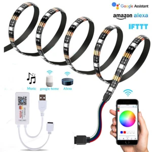 USB TUYA WiFi Led Strip light RGB 5050 Flexible APP Control TV Background light - Picture 1 of 12