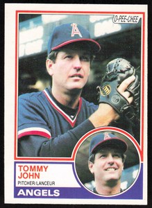 1983 O-Pee-Chee  #196 Tommy John   - FREE SHIP