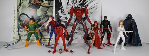 Marvel Legends SP DR Baf lot DOCTOR OCTOPUS, ELEKTRA, SCARLET SPIDER + 2018 Cover