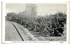 WWI US Soldiers Waiting for Train to Leave Camp Pike Little Rock AR Postcard *4W