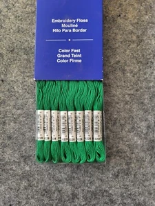 New Box J&P Coats Cotton Embroidery Floss 24 Skeins #6228 Forest Green - Picture 1 of 3