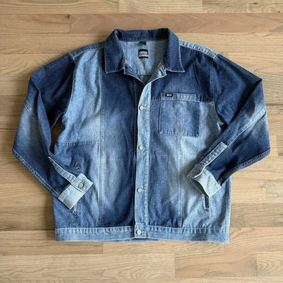 Chaqueta de mezclilla de colección Enyce para hombre desgastada retazos Enyce Clothing Co. L Foto 1 de 4