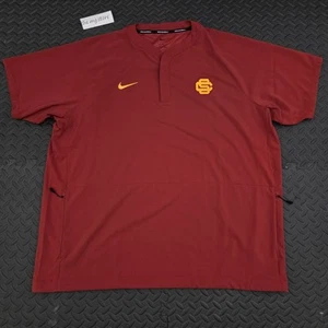 Nike 2023 USC Trojans Baseball Team Issued Game Burgundy Jersey Jacket 2XL NWOT  - Picture 1 of 8