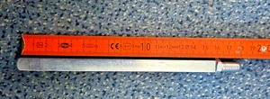 BASI Schraubwechselstift M12 Vierkant 10mm, Länge 160mm, Spaltstift mit Gewinde - Bild 1 von 1