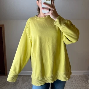 Aerie: Chartreuse Ribbed Sweatshirt  - Bild 1 von 11
