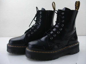 Herren UK 7 US 8 Doc Dr. Martens Jadon Schwarz Leder Plateau Stiefel Schnürstiefelette - Bild 1 von 13