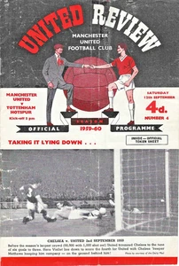 MANCHESTER UNITED V TOTTENHAM HOTSPUR 12 SEPTEMBER 1959 ~ TOKEN INTACT - Picture 1 of 4