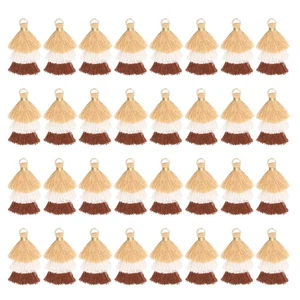 Mini Nappe Tristrato 1,6" Nappa Fatta a Mano Confezione da 50, Cachi Bianco Marrone - Foto 1 di 6