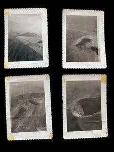 Antikes Luftbild Lot Krater 3,5 x 4" schwarz weiß - Bild 1 von 6