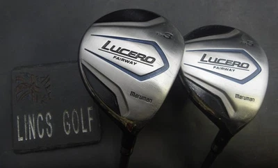 Set of 2 Maruman Lucero Fairway 3 & 5 Woods Stiff Graphite Shafts Maruman Grips - Image 1 of 4