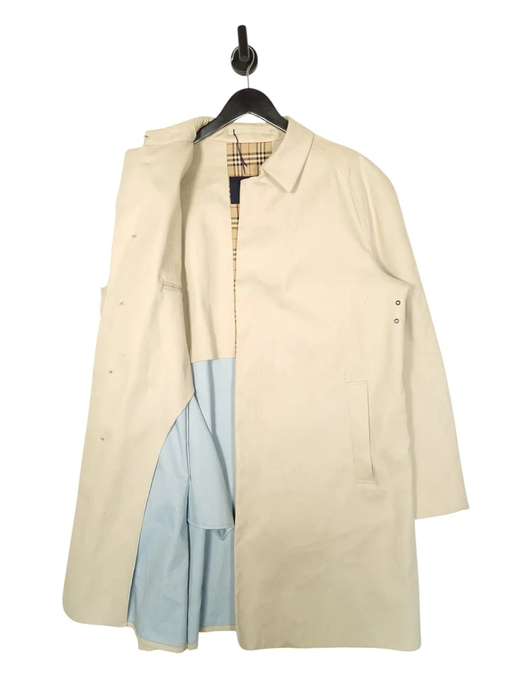Abrigo Y2K Burberry London Talla 44 Grande Gran Tamaño Beige Hecho en Inglaterra Foto 1 de 4