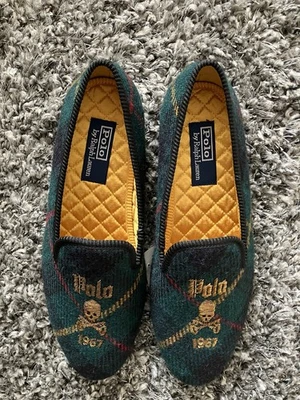 Polo Ralph Lauren Paxton Lana Cuadros Verde Zapatilla Zapatos Calavera y Llaves Para Hombre 10 Foto 1 de 3