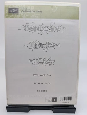 Conjunto de 6 selos Stampin Up OCASIÕES DELINEADAS #126016 NOVO/não usado - Imagem 1 de 4