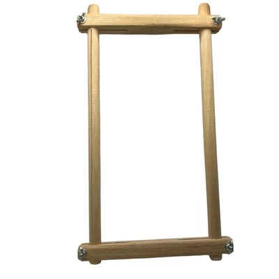 Embroidery Frame Wooden Adjustable Rectangular Wing Nuts Needlework Craft Studio - Image 1 of 4