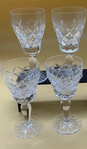 Juego de 4 vasos de jerez vintage de cristal bohemio con tallo de brandy - Imagen 1 de 14