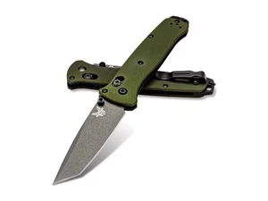 Benchmade BAILOUT 537GY-1 GREEN TANTO PLAIN - Picture 1 of 3