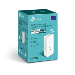 TP-LINK AC1200 Wireless Dual Band Powerline Adapter, 3-Port, AC Pass Through - S - Afbeelding 1 van 6