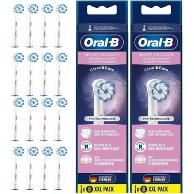 8/16 spazzole Oral-B Sensitive Clean bianche affare giornaliero spedizione espressa TOP - Immagine 1 di 4