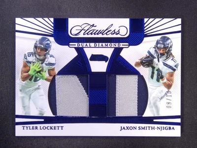 2024 Flawless Tyler Lockett/Jaxon Smith-Njigba Dual Diamond Patch Sapphire /10 - Image 1 of 2