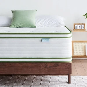 Queen Mattress 14 Inch, Hybrid Mattress in a Box, Cool Memory Foam and Pocket... - Picture 1 of 8