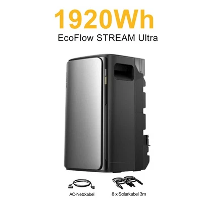 EcoFlow STREAM Ultra 1,92kWh Wechselrichter Speicher 2 IN 1 für Balkonkraftwerke - Bild 1 von 4