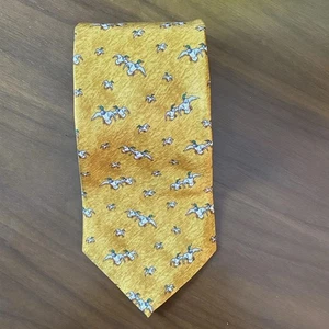 Corbata Tango Naranja Con Patos Seda Hombre Hecha en Corea - Imagen 1 de 9
