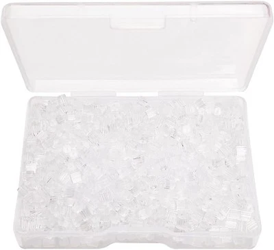 1000 piezas respaldos de pendientes de silicona, oreja suave transparente 1000 piezas, dorsos pequeños  Foto 1 de 4