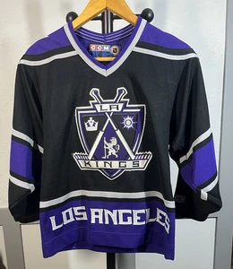 Vintage CCM Los Angeles Kings Black Crown Alternate Hockey Jersey Size Small - Picture 1 of 11