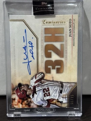 2020 Topps Luminaries - Juan Soto Auto - Hit Kings Auto - 32H /15 - Image 1 of 2