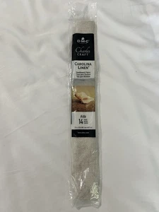 Charles Craft Carolina Linen Aida Cross Stitch Fabric 14 count 15x18 New Sealed - Picture 1 of 8