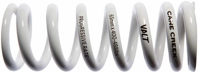 Легкая задняя амортизирующая пружина Cane Creek Progressive Rate VALT 65 мм x 400-488 фунтов - Изображение 1 из 1