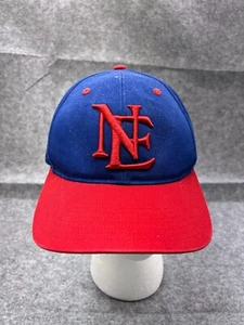 NE Logo Team Hat Cap Snap Back Youth Small Bue Red Cotton Polyester Sports - Picture 1 of 13