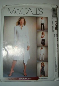 McCall's Wardrobe P245 Blazer Skirt Pants Career Uncut Sewing Pattern 6 8 10 12 - Picture 1 of 2