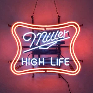 US Stock Neon Light Sign Lamp For High Life Bar Club Glass Decor Gift MN 20x16 - Picture 1 of 6