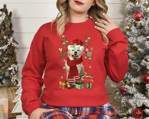 Xmas Sweatshirt Golden Retriever Dog Christmas Jumper Sweater Day Stocking Gifts - Picture 1 of 6